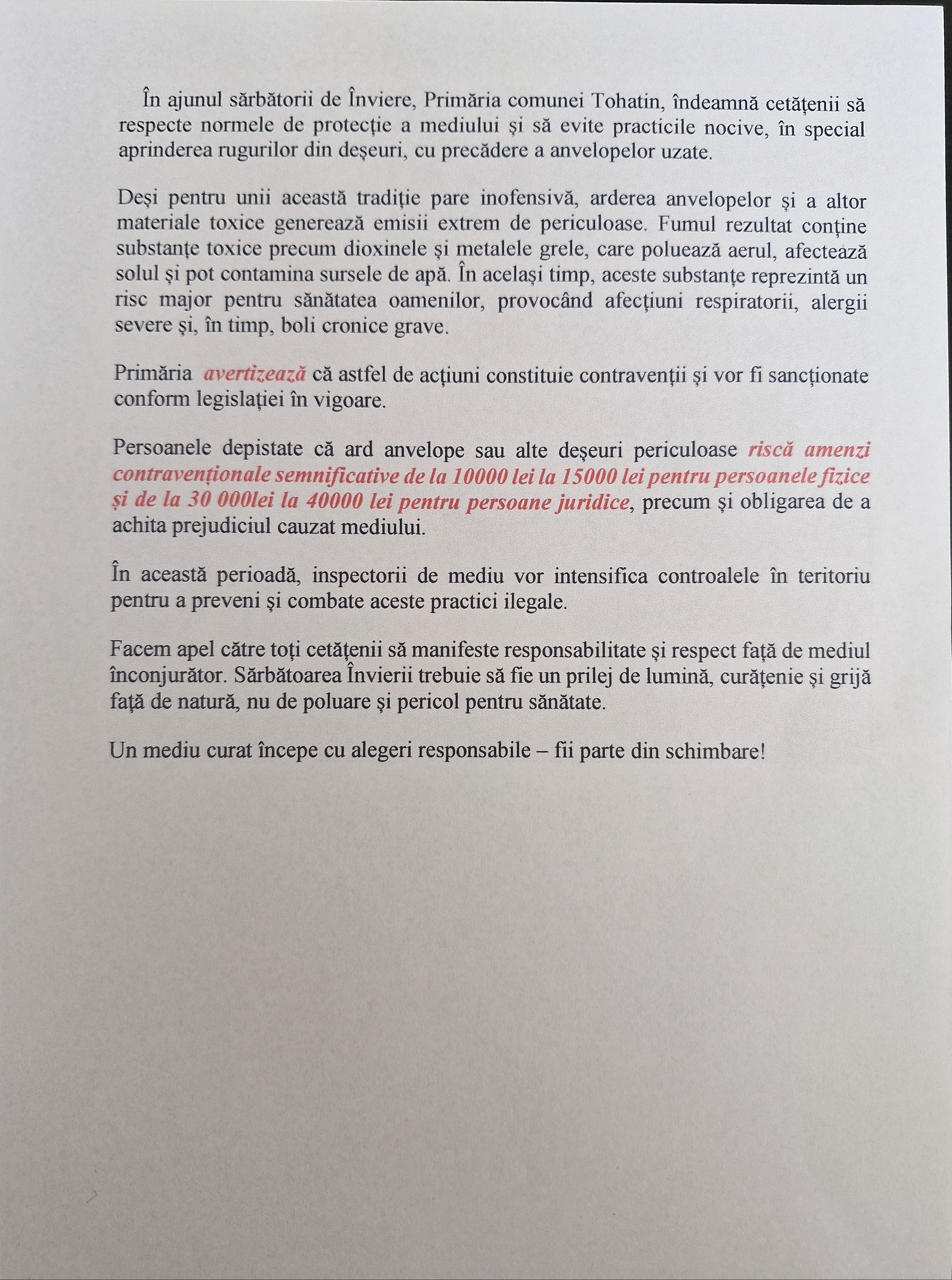 Un mediu curat începe cu alegeri responsabile – fii parte din schimbare!